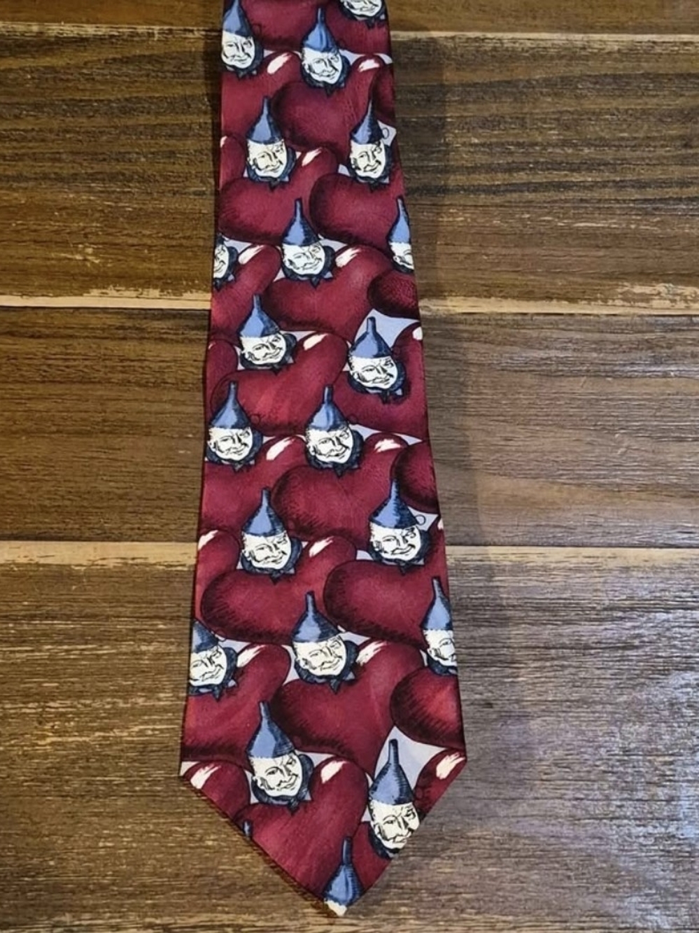 ❤️ Vintage 1992 Wizard of Oz Tin Man Hearts Silk Necktie American Film Classics